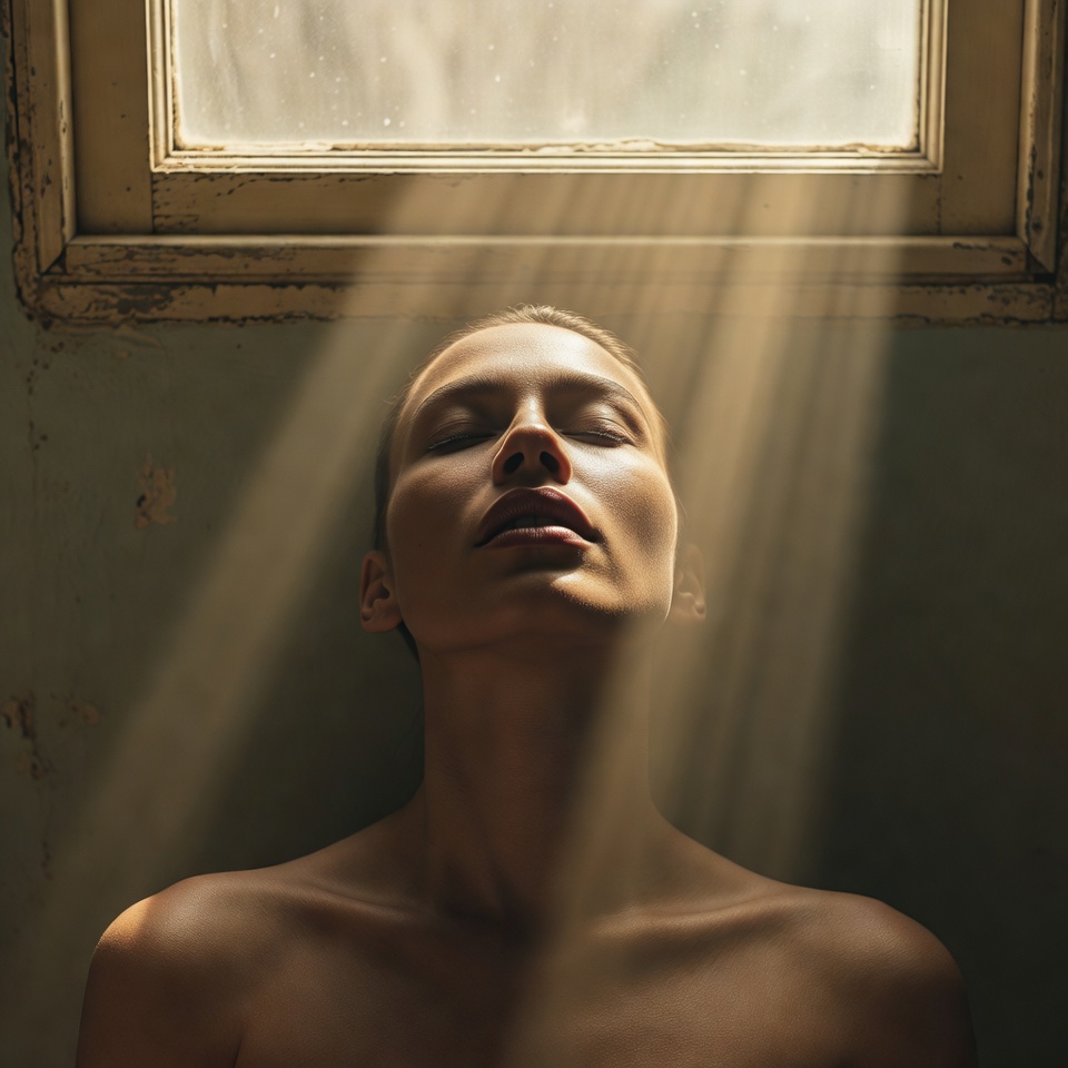 AI generated Vintage 70s Film portrait featuring Close-Up Macro and God Rays (Volumetric) with an Ethereal expression.